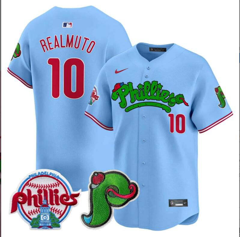 Men Philadelphia Phillies #10 Realmuto blue Limited 2024 MLB Nike jersey->indianapolis colts->NFL Jersey